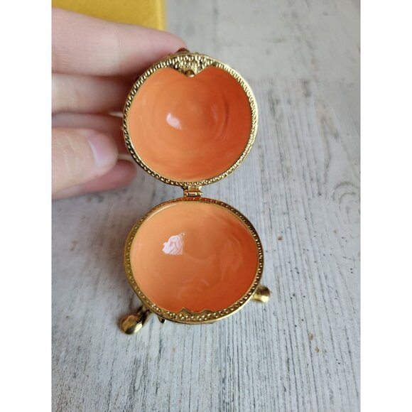 Miniature egg Green trinket box Easter rhinestone home decor unique - Picture 8 of 9